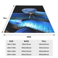 thumbnail image 3 of Cauagu Blue Viper Snake Pattern Flannel Bed Blankets,Fleece Blanket Comfortable Air Conditioning Blanket for Sofa Bed Travel Couch & Living Room -60"x50", 3 of 8