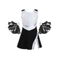thumbnail image 3 of Aislor Kids Girls Cheer Leader Costume Carnival Cheerleading School Uniform Sequin Dance Gymnastic Dress and Short Pom Poms, 3 of 7