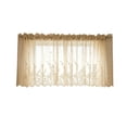 thumbnail image 2 of 69" × 22" Embroidered Lace Sheer Kitchen Curtain Valance, Rod Pocket Floral Window Treatment for Small Windows, 2 of 8