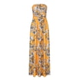 thumbnail image 3 of HA-EMORE Dress for Women Wrapped Strapless Waist Pleated Long Printed Vacation Dress, 3 of 9