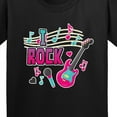 thumbnail image 4 of Inktastic I Rock with Guitar Microphone and Music Notes Youth T-Shirt, 4 of 5