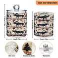 thumbnail image 3 of 4 Pack Moose Tree Silhouette Qtip Holder Dispenser Clear Plastic Storage Apothecary Jars for Cotton Swabs Balls Pads Floss, 3 of 7
