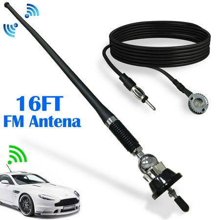 TSV Waterproof Marine Radio Antenna Rubber Duck Dipole Flexible Mast FM AM Antenna for Boat Car ATV UTV RZR (Best Car Radio Antenna)