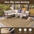 thumbnail image 6 of SIXHOME Outdoor Rugs 8'x10' Patio Rug Geometric Bordered Indoor Outdoor Rugs Polypropylene Washable Non Shedding, Easy Clean, Waterproof, Durable Outdoor Carpet for Porch Balcony Deck Neutral Brown, 6 of 8