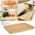 thumbnail image 1 of Bamboo Serving Tray Dishes Plates, Hand-Made Kitchen Accessories Serving Tray, No  For Kitchen Home, 1 of 8
