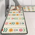 thumbnail image 2 of Kitchen Rugs Sets Of 2,Pioneer Flower Floral Print Pattern Anti Fatigue Kitchen Mat Rugs Non Slip Washable,Decorative Kitchen Floor Mats for Kitchen,Sink,Laundry,17"x47"+17"x47", 2 of 5