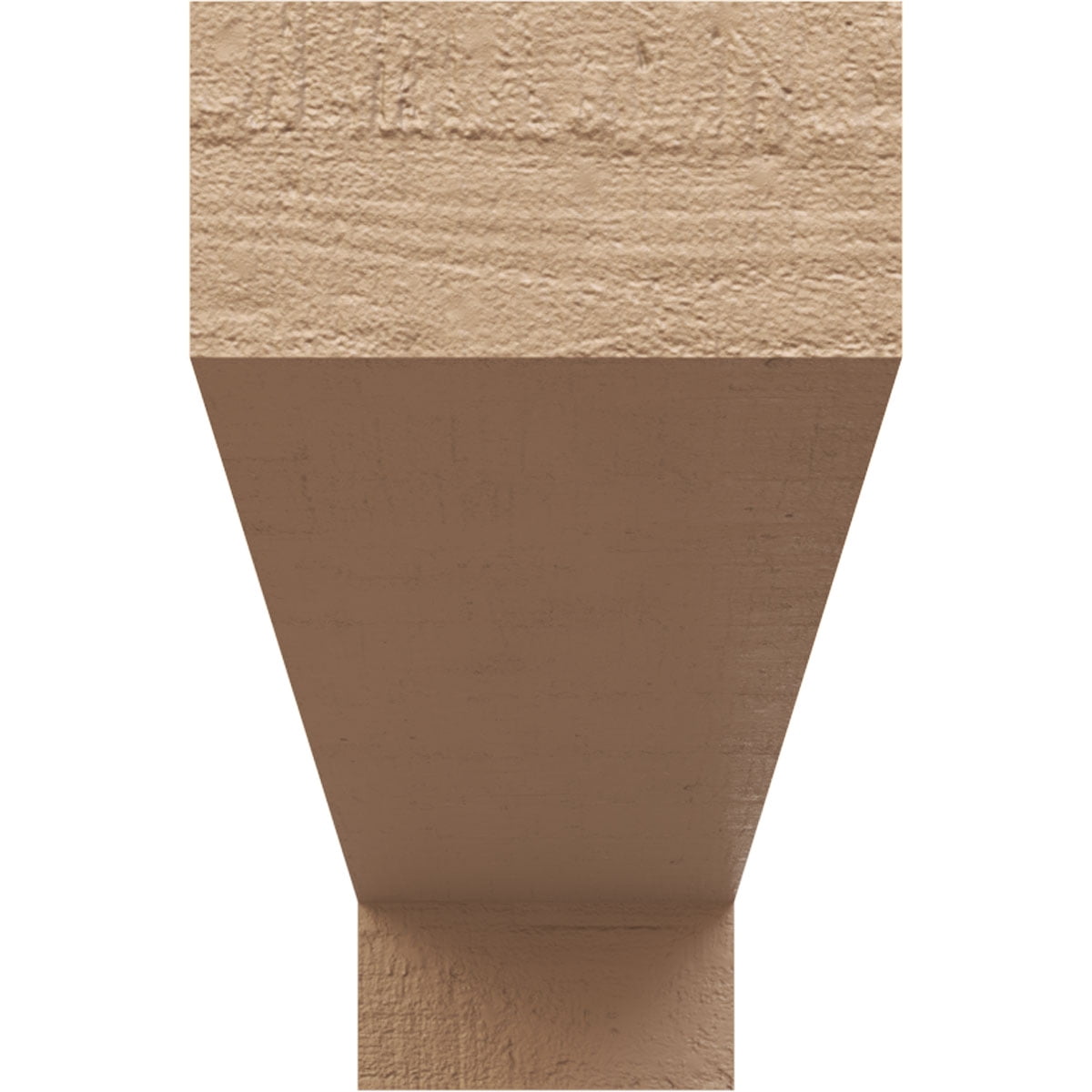 5"W x 30"D x 10"H Thin Clemmons Rough Cedar Woodgrain TimberThane Corbel, Primed Tan