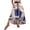 Blue, variant on New Spring Summer Fashion Ball Gown Long Skirt Women Elegant Regular Fit A-line Pleated Skirts Ladies Casual Printed Suit Skirt
