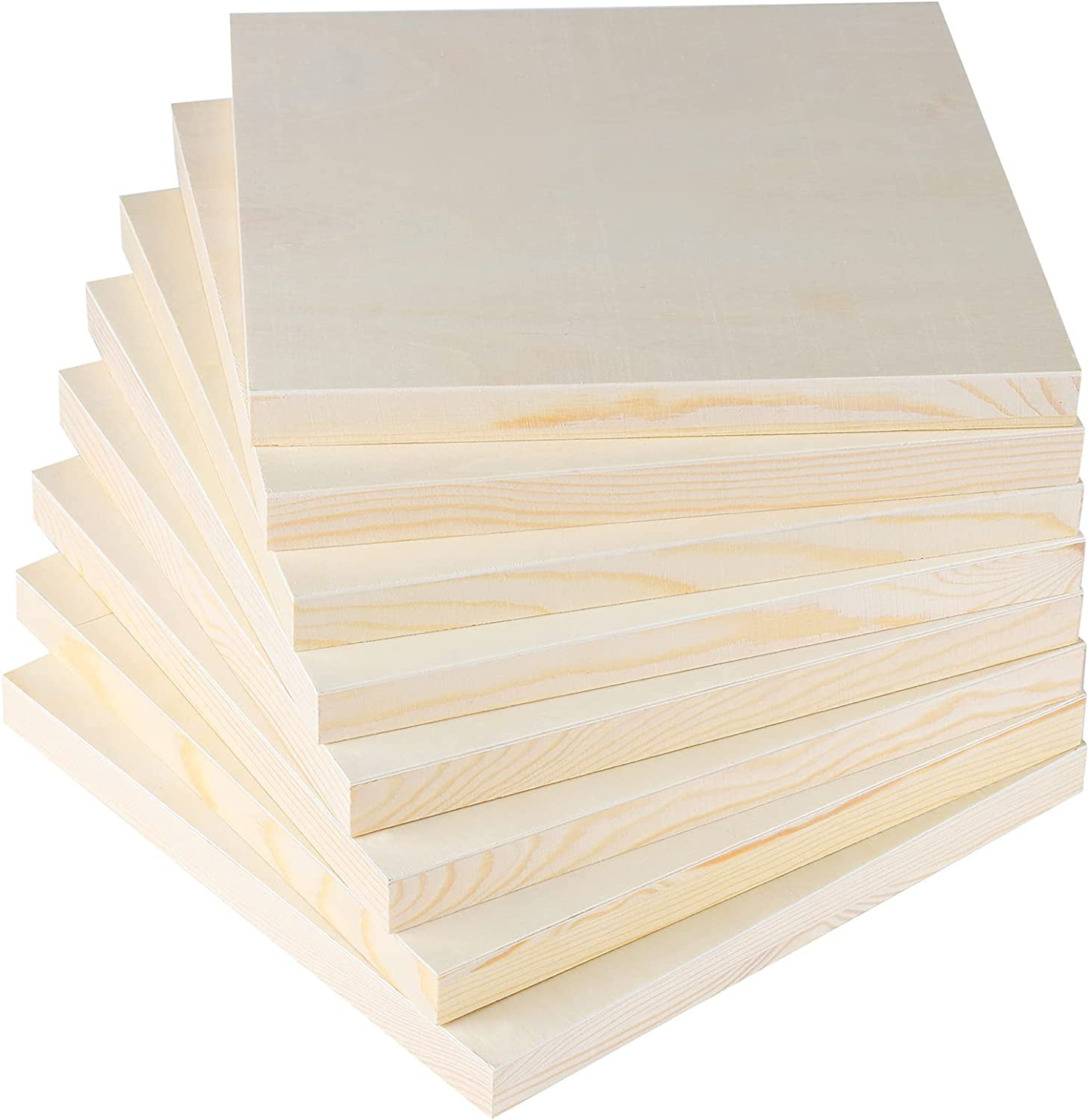 ADXCO 8 Pack Wood Panels 8 x 8 Inch Unfinished Wood Canvas Wooden Panel  Boards for Painting, Pouring, Arts Use with Oils, Acrylics - Yahoo Shopping