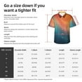 thumbnail image 5 of KLL yellow orange and teal Print Men's Hawaiian Shirt Short Sleeve Button Down Beach Shirts,Large, 5 of 7