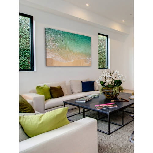 Marmont Hill "Splash Near Shore" Painting Print on Wrapped Canvas
