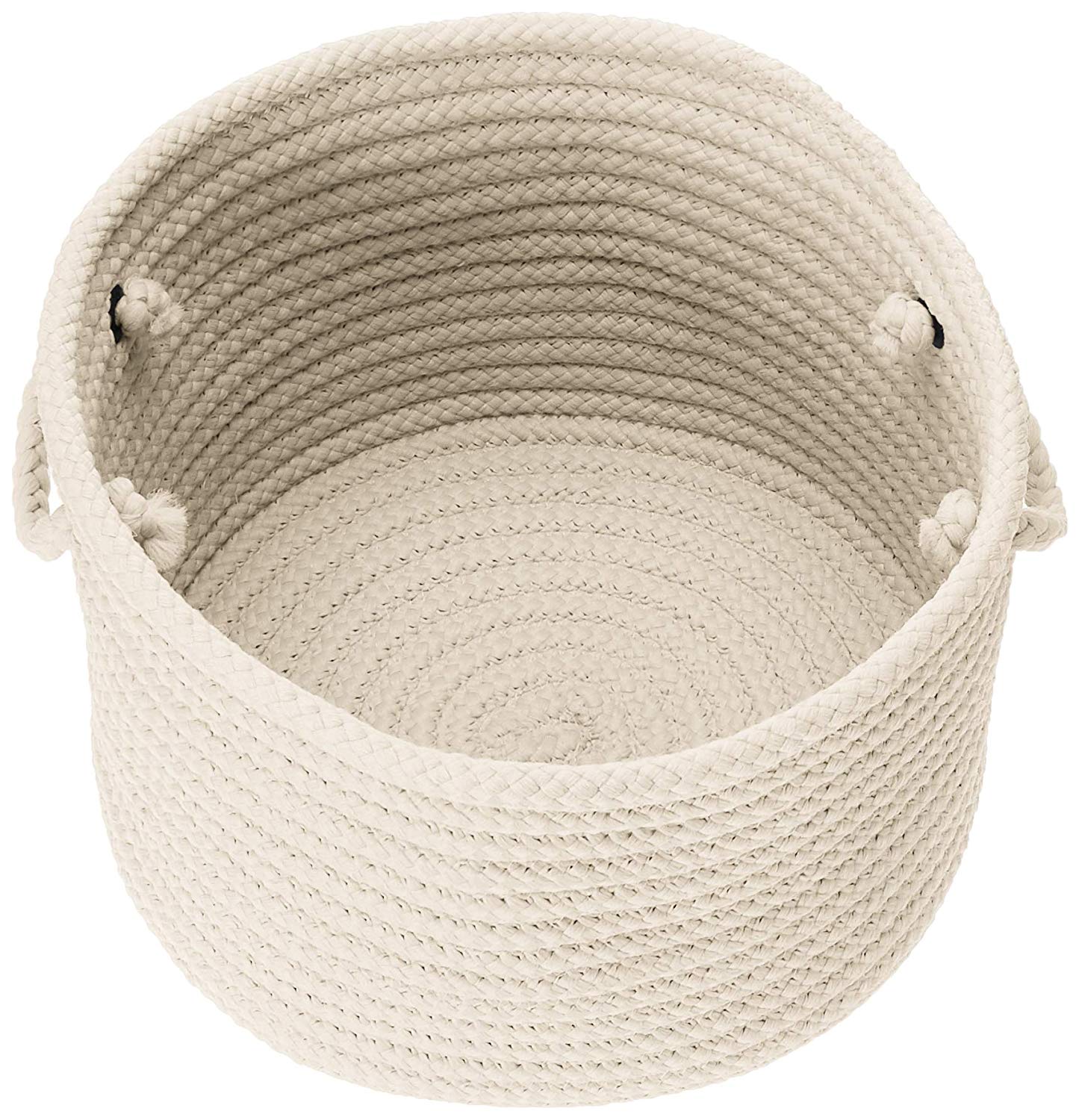 Colonial Mills 24" White Handcrafted Round Braided Basket - image 3 of 6