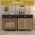 thumbnail image 6 of Faceket Large Hidden Indoor 2-in-1 Cat House and Washroom Cabinet Wooden Cat Litter Box Furniture with Scratching Board Doors and Drawer, Black, 6 of 7