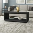 thumbnail image 3 of Evelyn&Zoe Tannen 48" Wide Rectangular Coffee Table, Black Grain, 3 of 8
