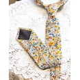 thumbnail image 6 of Barry.Wang Men's Cotton Ties Flower 3.15" Necktie Printed Skinny Tie Sets Clip Extra Long Flower Wedding Party Yellow, 6 of 7