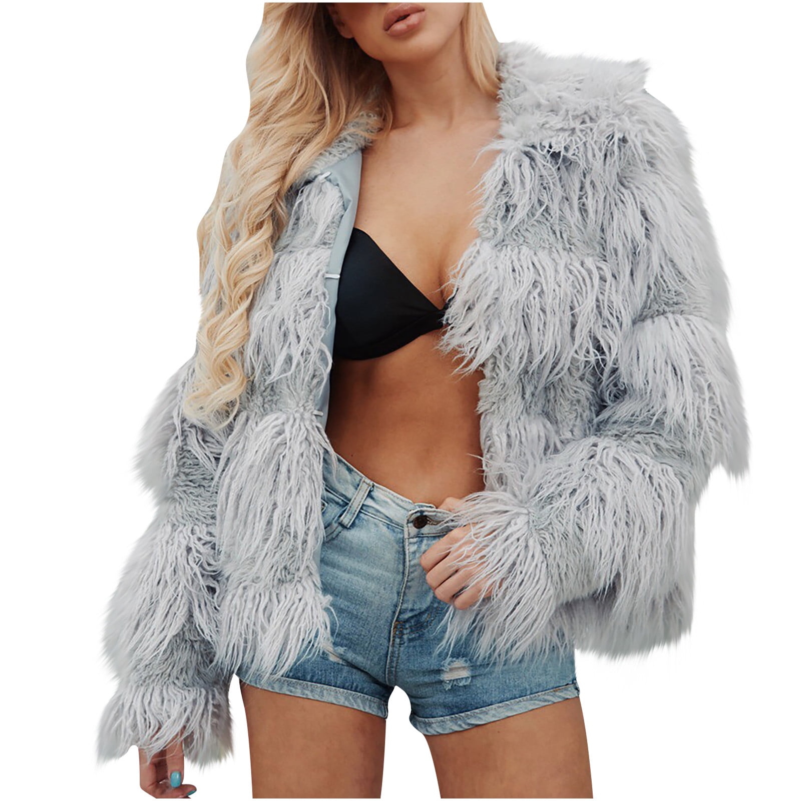 faux fur north face vest womens
