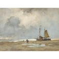 thumbnail image 2 of Johan Hendrik Weissenbruch 24x19 Black Ornate Framed Double Matted Museum Art Print Titled: View on the Beach (C. 1895), 2 of 5