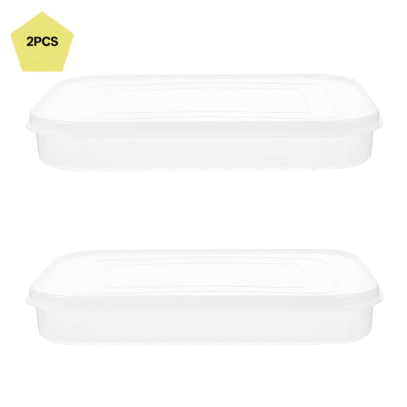 ACDANC 2 Pcs Bacon Sealed Boxes Fridge Glass Container Keeper with Lids Organizer Lunch Meat for Refrigerator Plastic
