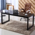 thumbnail image 2 of NSdirectModern Computer Desk 63 inch Large Office Desk Writing Study Table for Home Office Desk Workstation Wide Metal Sturdy Frame Thicker Steel Legs Black., 2 of 5