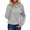 GY1, variant on UJNDER Women's Sweatshirt Solid Color Button High Neck Pullover Long Sleeve Casual BU1 M