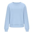 thumbnail image 3 of Stralyhd Womens Loose Drape Oversized Sweatshirts Hoodies Fleece Crewneck Sweaters Casual Tops Comfy Relax Fall Fashion Outfits Winter Clothes 2026 Sky Blue M, 3 of 3