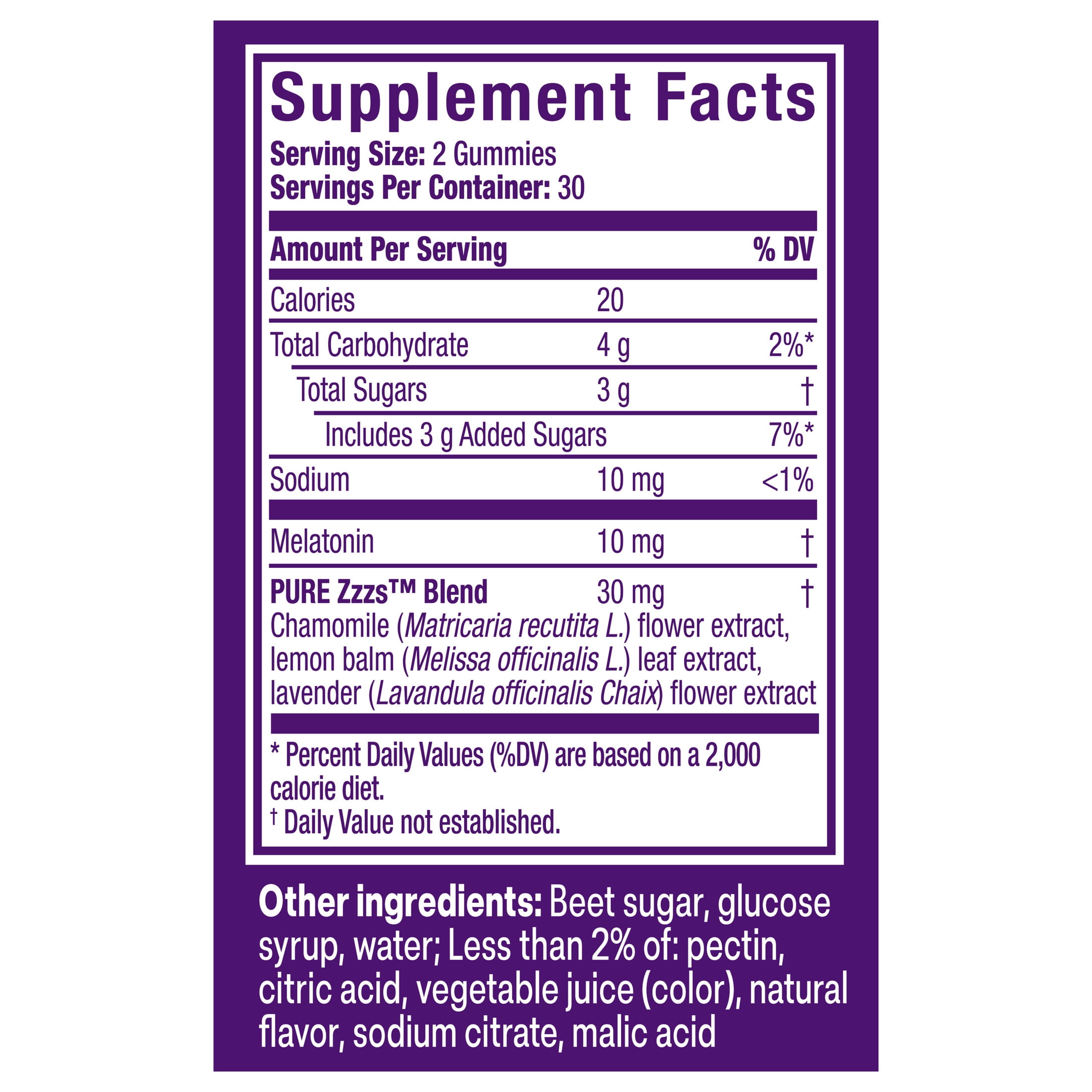 ZzzQuil PURE Zzzs Melatonin Advanced Sleep Aid Gummies, 10mg, Berry Flavored, 60 Count