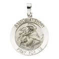 thumbnail image 2 of Saint Anthony Religious Medal - 14K White / Gold / 15.00 MM / 2/3 Inch, 2 of 3