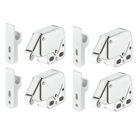 4-Pack Spring Loaded Push Catch Latch for Easy Cabinet Door Operation