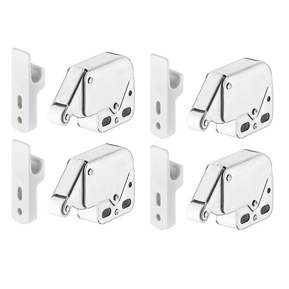 4-Pack Spring Loaded Push Catch Latch for Easy Cabinet Door Operation