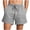 Gray A, variant on Horkkom Beach Shorts for Men Breathable Elastic Waist Drawstring Solid Color Linen Shorts Summer Vacation Casual Shorts with Pockets L