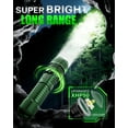 thumbnail image 2 of Victoper Green LED Flashlights, High Powered High Lumens Super Bright Tactical Flashlight, Rechargeable, 5 Modes Zoomable Waterproof Flash Lights for Emergency, Outdoor, Home, Camping, Hiking, 2 of 7
