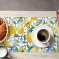 thumbnail image 3 of Lemon Placemats Set of 4,Summer Table Mats Yellow Lemonade Theme Rustic Holiday Table Decoration for Indoor Outdoor Party Kitchen Dining Table 4 PCS, 3 of 5