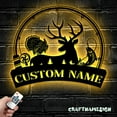thumbnail image 4 of Craftnamesign Custom Deer Hunting Metal Wall Art LED Light, Hunting Sign, Fishing Sign, 4 of 5