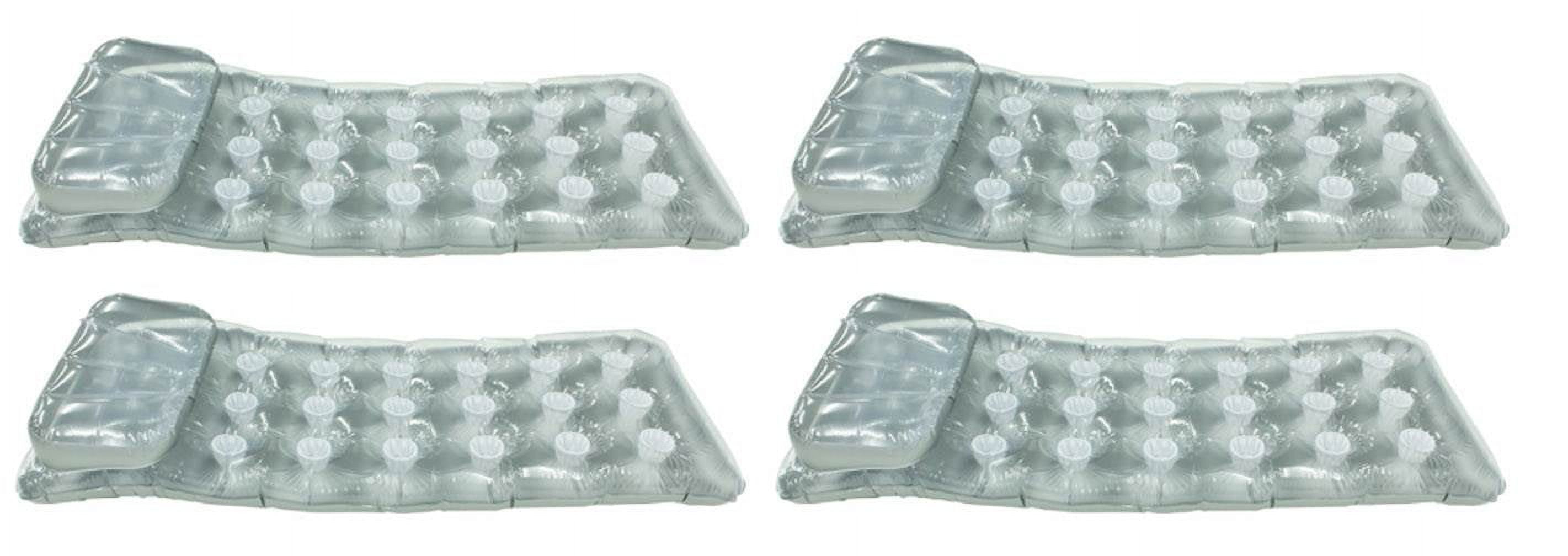 Intex 18-Pocket Suntanner Lounge Floating Pool Lounger - Set Of 3, Silver Color