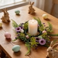thumbnail image 4 of Corona de Huevos de Pascua de Plástico Y Anillo de Vela Y Decoraciones de Vacaciones, 30cm de Diámetro con Huevos Coloridos Y Margaritas, 4 of 6