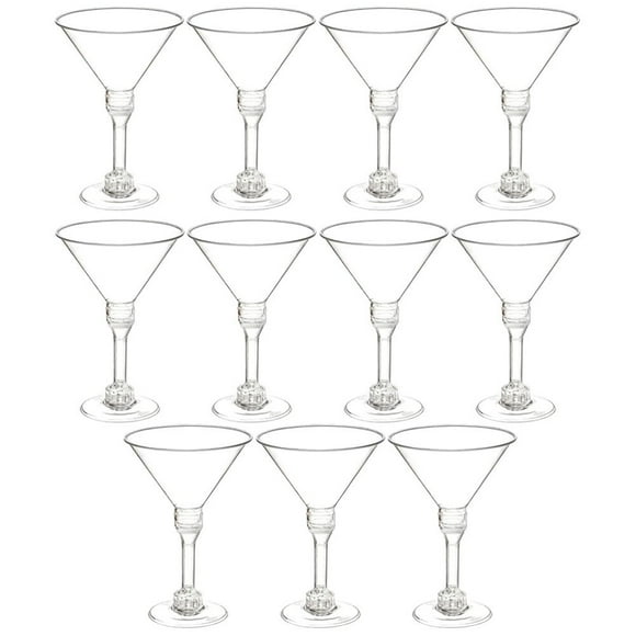 EIGTHTAIL 15 Pcs Wine Glasses Martini Wedding Reception Banquet Decoration for Home Cocktail Clear