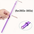thumbnail image 2 of 12 PCS Reusable Plastic Straws for Tumblers, Hard Plastic Drinking Straws with Stopper Rings, BPA-Free Colorful Smoothie Straws for Party Supplies, 9 Inch C, 2 of 6