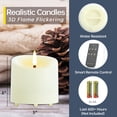 thumbnail image 2 of Velas sin llama TECHLONG para exteriores, impermeables con temporizador, juego de 3, 2 of 7