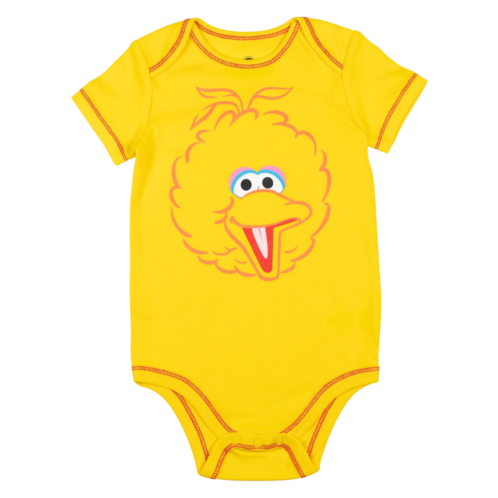 Sesame Street Elmo Cookie Monster Big Bird Infant Baby Boys 5 Pack Bodysuits Newborn to Infant