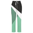 thumbnail image 4 of SELONE Summer Pants for Women Casual Lightweight Petite Plus Size Mid Rise with Pockets Polyester Fashion Clothes Ankle Length Baggy Straight Leg Go Out Pants Green 3XL, 4 of 4