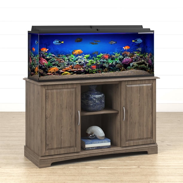 Harbor 50 75 Gallon Aquarium Stand, Rustic Oak Walmart