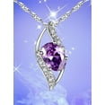 thumbnail image 4 of 0.78 Carat TCW Oval Cut Gemstone Created Amethyst 925 Sterling Silver Necklace Pendant with free 18 Chain, 4 of 7