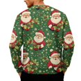 thumbnail image 4 of QHRMKOG 2026 New Mens Christmas Sweatshirts Loose Fit Santa Claus Graphic Sweaters Warm Crew Neck Fleece -Lined Sweatshirts Autumn Fashion Long Sleeve Tops Green 3XL, 4 of 4