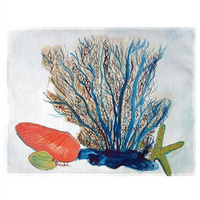 Betsy Drake PM1070 Coral & Shells Place Mat - Set of 4