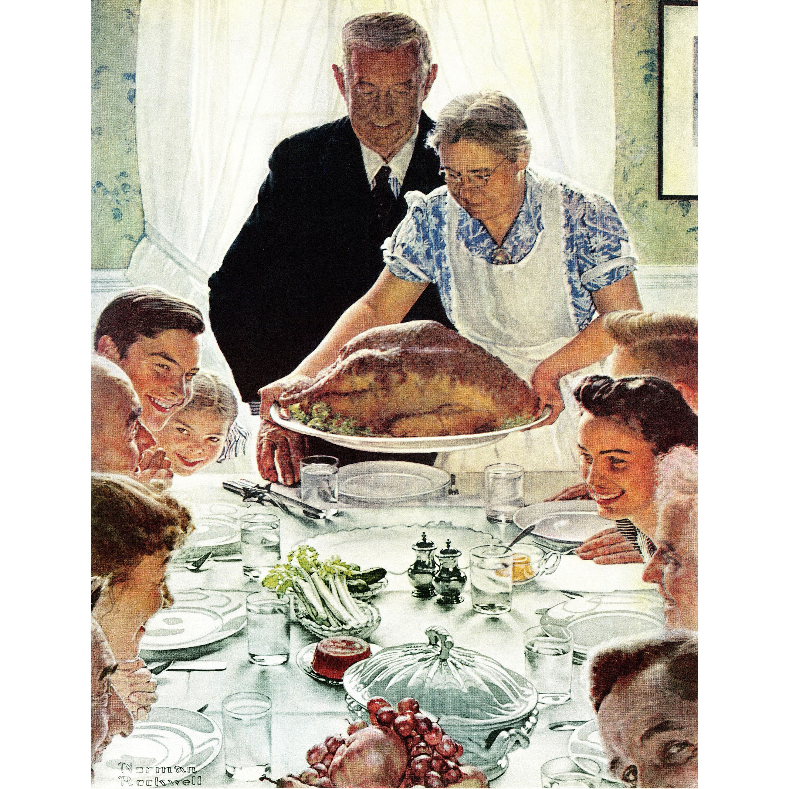 Marmont Hill "Freedom From Want" by Norman Rockwell Painting Print on Canvas