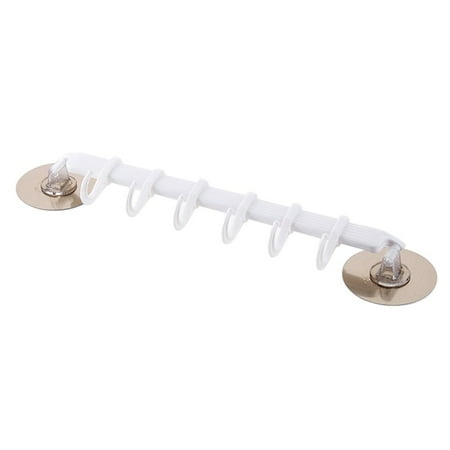 

Corner Viscose Hook Kitchen Wall Hanging 6 Row Hook Bathroom Nail-Free Hanger
