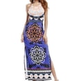 thumbnail image 4 of Vestido Formal Floral Sin Mangas Abierto Cuello Colgante Ropa Femenina Elegante Multicolor Sunnimix Vestido largo floral de las mujeres, 4 of 8