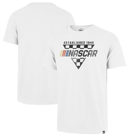 Men's '47  White NASCAR  Tri-Check Scrum T-Shirt
