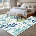 thumbnail image 4 of Ocean Teal Large Area Rugs 6x9 ft Blue Green Coral Underwater Garden Coastal Washable Rug Non Slip Indoor Carpet Absorbent Floor Mat for Living Room Bedroom Dining Room, 4 of 9