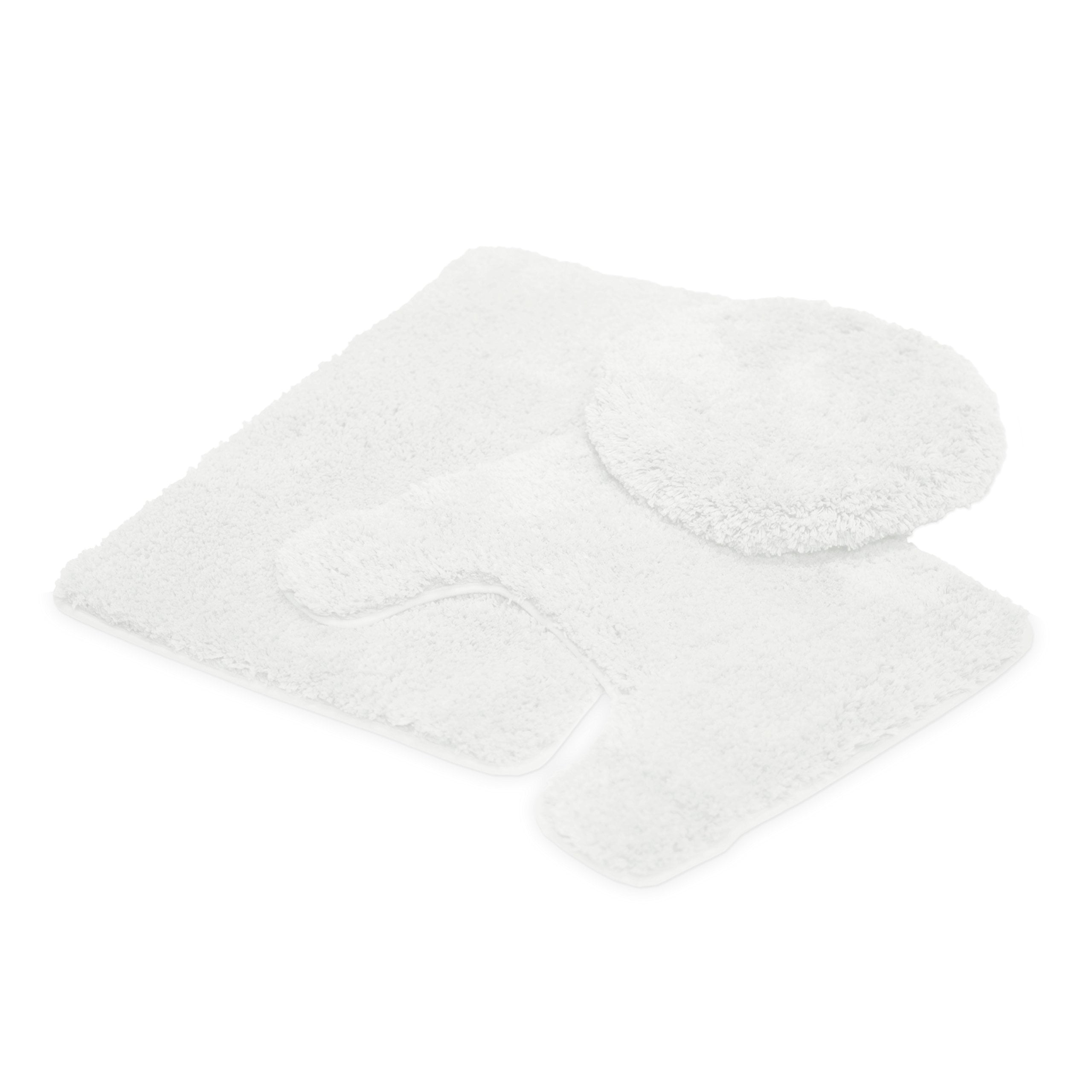 3 PC Bathroom Rug Set Contour Mat Toilet Lid Cover Ultra Soft Fluffy Queen Mary - Picture 39 of 42